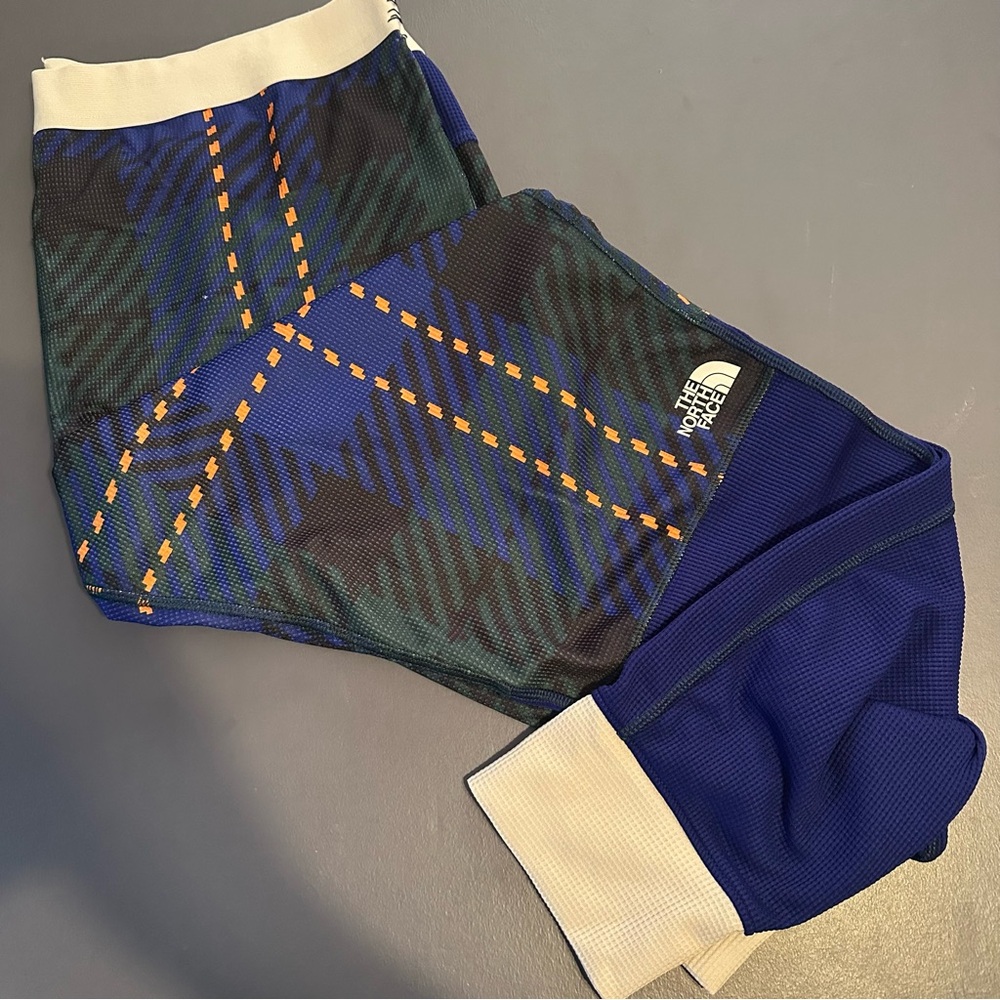 The North Face Women Blue and Green Plaid Large Pajama